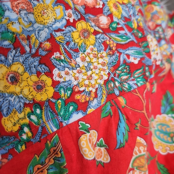 Vintage 70s Floral Union Made Fit & Flare Dress - Picture 6 of 12